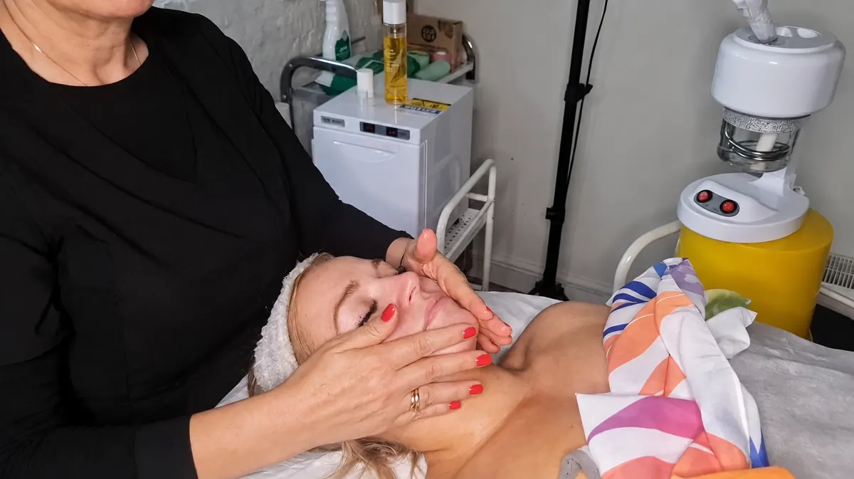Relaxing facial massage